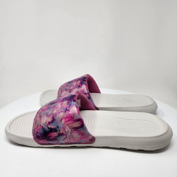 Nike Victori One Slide Sandal Women 11 Pink Cosmic Fuchsia/Light Bone DZ6249-600 - Picture 7 of 13